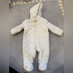 Little Me Quilted Gray Footie